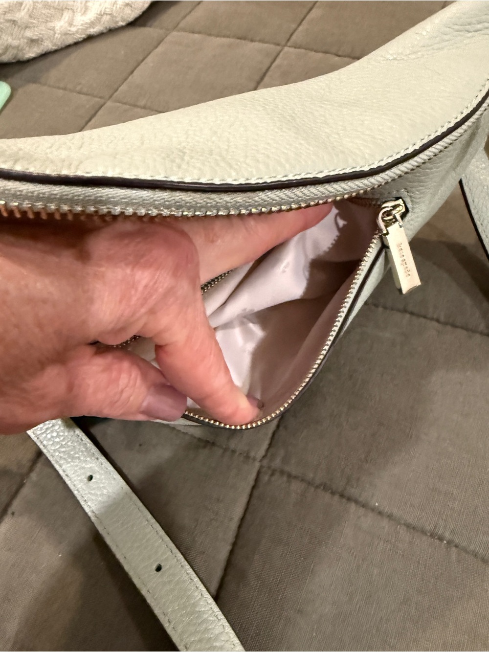 kate spade mint green leather belt bag - Picture 7 of 9